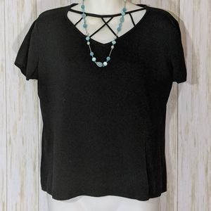 Kikit Studio black blouse size XL